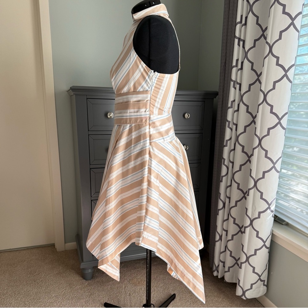 Maeve Anthropologie Halter Dress in Cream and White - Picture 4 of 15